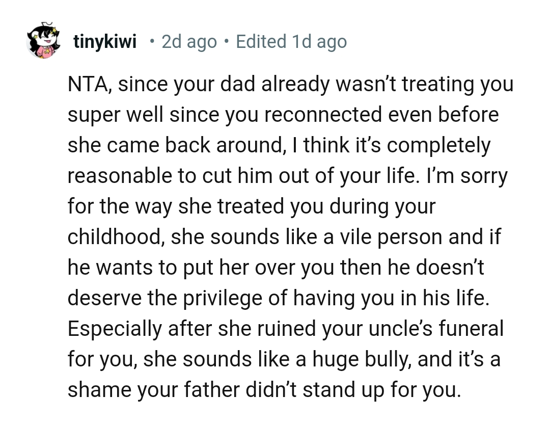 He wants to put her over the OP