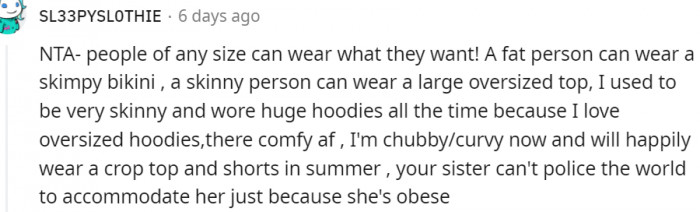 7. People of any size can wear what they want