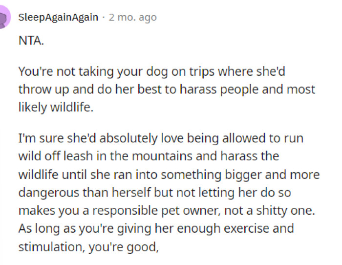 On the other hand, some people were saying that they are NTA, so it seems like many of them are on opposite sides.