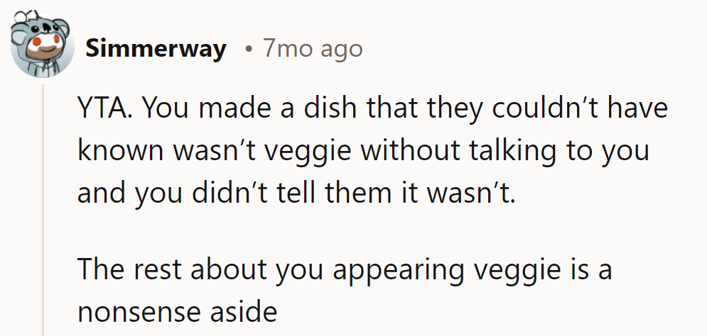 YTA. They served mystery cuisine without a heads-up.