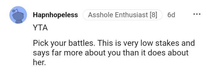 It says more about you than her