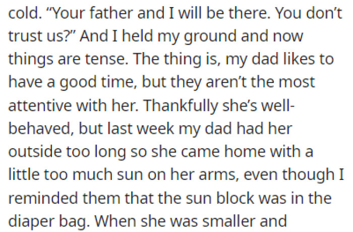 OP doesn't like the idea of their daughter swimming without their supervision