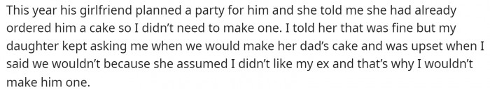 She begins to explain what the girlfriend told her, as well as how her daughter reacted.