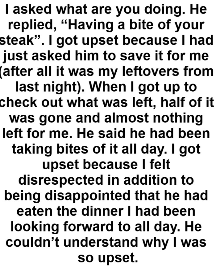 The OP discovered that half of it was gone and almost nothing left for her