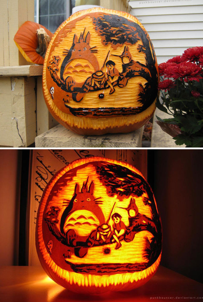 26. Paint and etching combo for an awe-inspiring pumpkin