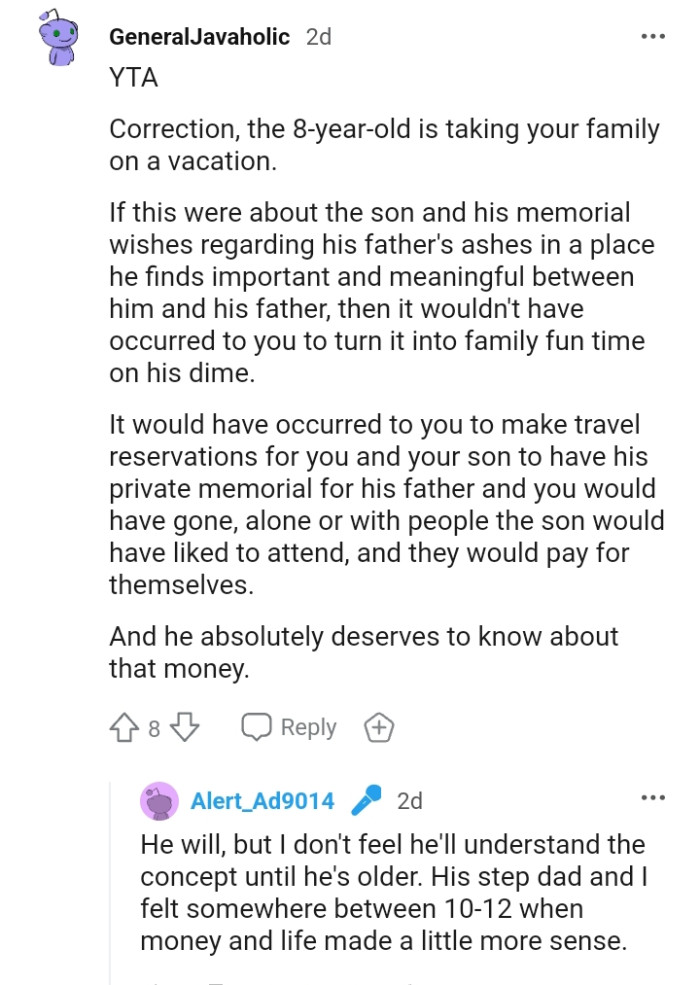 He absolutely deserves to know about that money