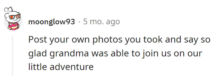 Dropping a sneak peek of the adventure album, featuring Grandma's unexpected cameo.