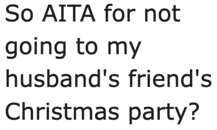The OP asks the AITA community: