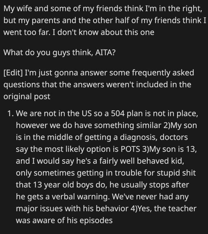 He clarified some things