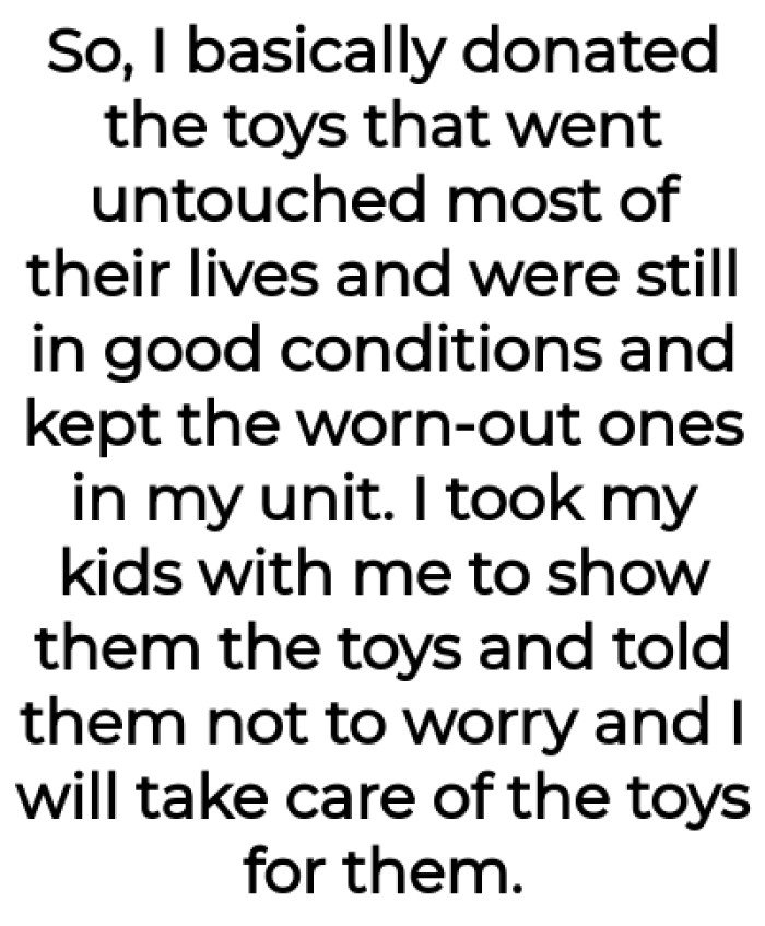 The OP showed the kids his storage