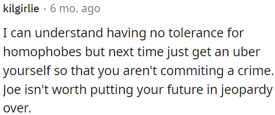 It is important not to tolerate homophobia.