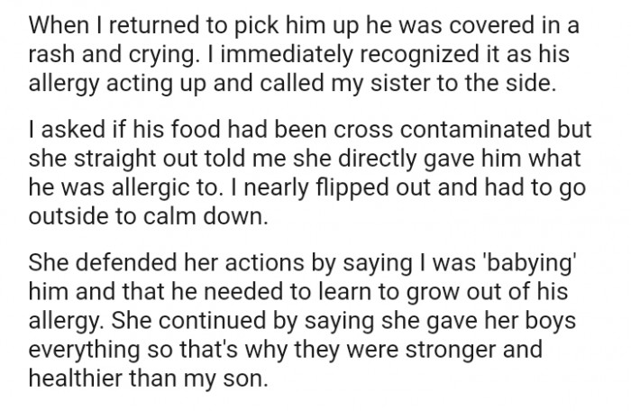 He needed to learn to grow out of his allergy