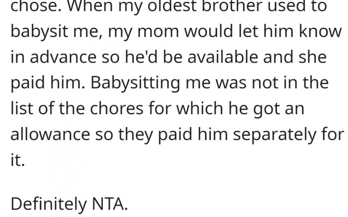 Some people even got paid to babysit their siblings