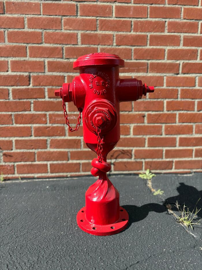 "I Made This Fire Hydrant Look Like It Is Tied Into A Knot"