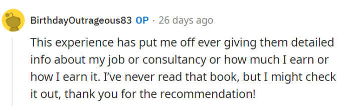 Keep that confidential, OP.