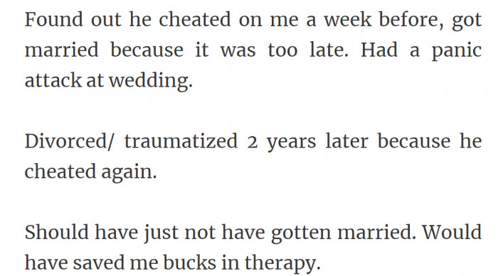 35. Bad things had started a week before the wedding