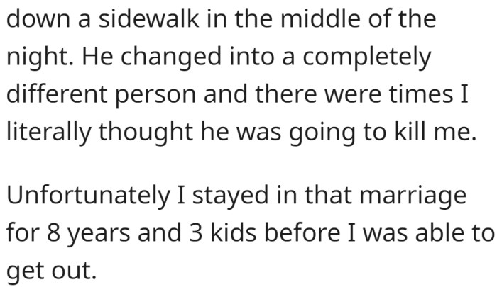 It took her eight years to get out