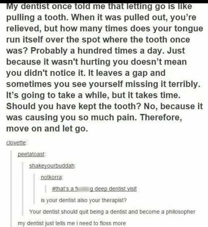 36. Move on and let it go