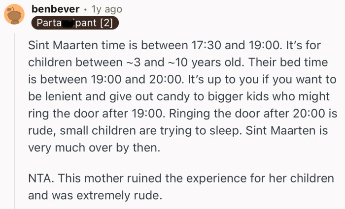 “NTA. This mother ruined the experience for her children and was extremely rude.”