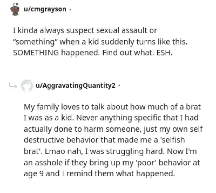 Commenters suspect possible sexual assault, but underlying issues are being ignored