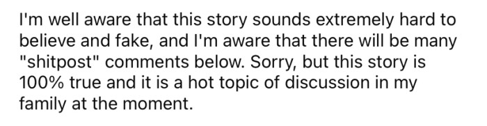 He explained that this is a hot topic of discussion in his family currently.