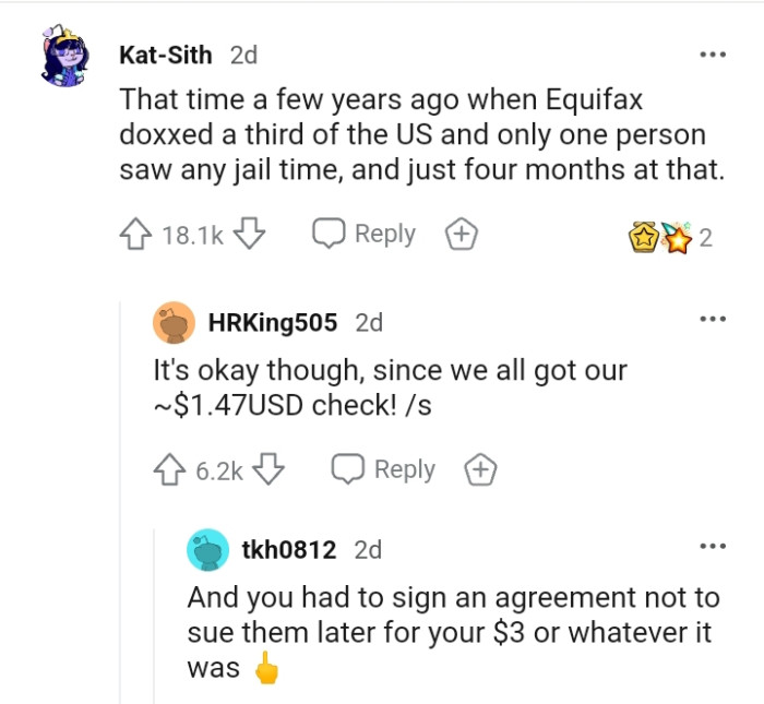 2. When Equifax doxxed a third of the United States