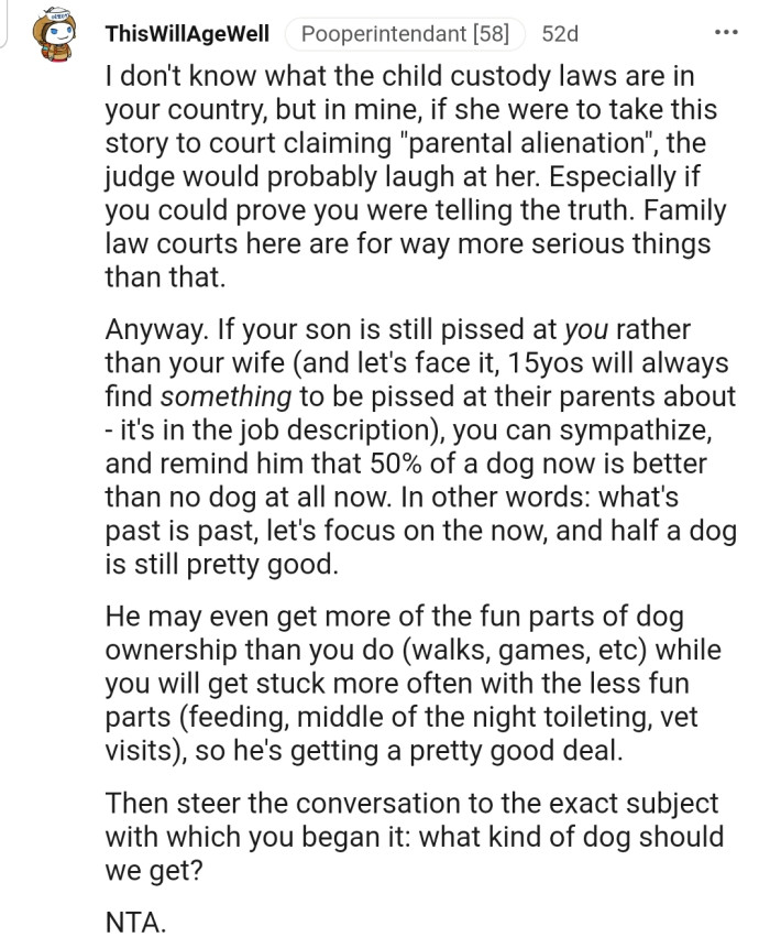 Is OP really guilty of parental alienation?