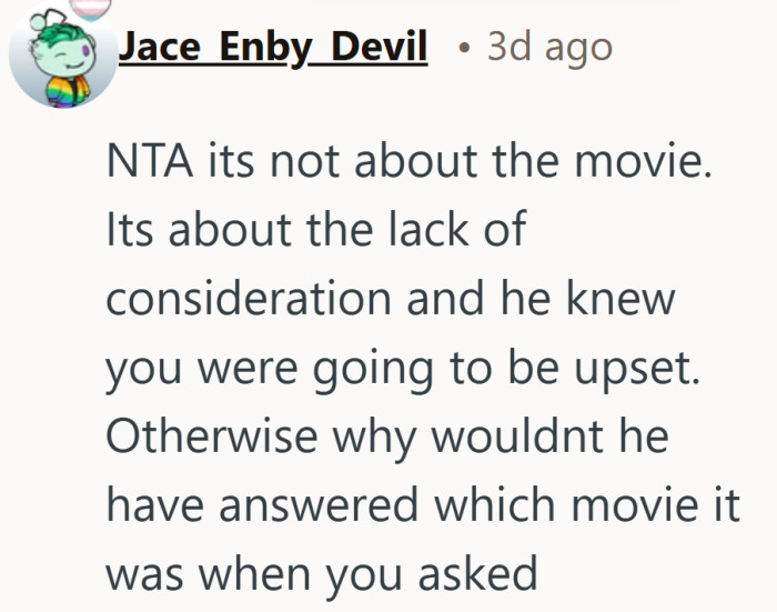 When something is brushed off but also not fully shared, it leaves a gap.