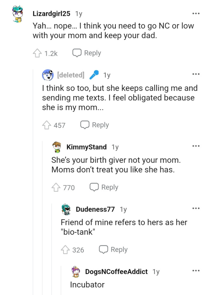 She keeps calling the OP and sending texts