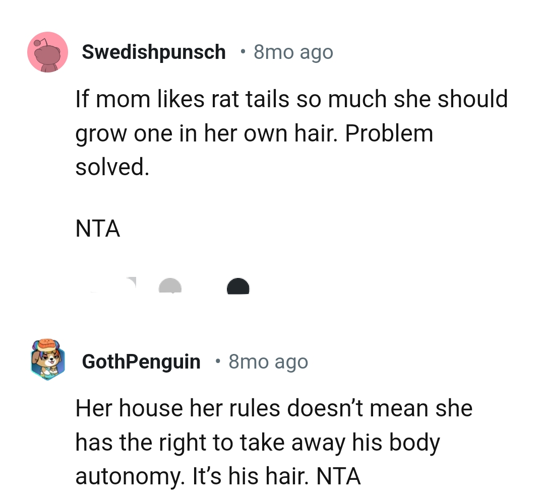 She should grow one herself