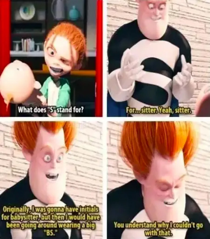 22. In The Incredibles, when Syndrome talked about his supervillain outfit