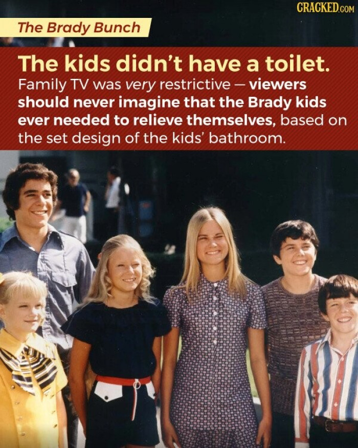 17. The Brady Bunch Kids Didn't Have a Toilet in Their Room