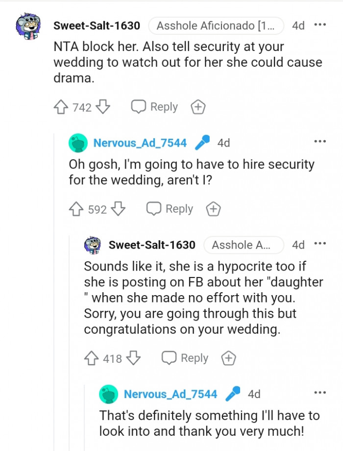 Tell your wedding security to watch out for her