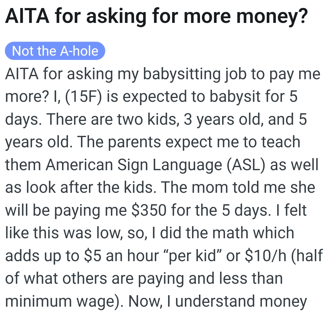 The OP Kicks Off Her Story