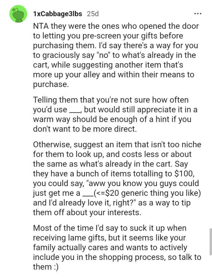 Tell them you're not sure how often you'll use them, and that should serve as a hint