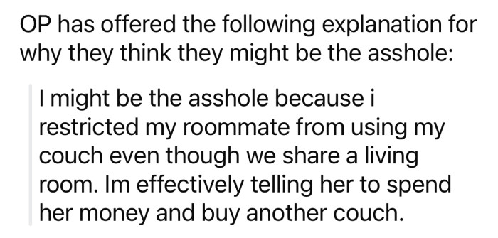 Op thinks she might potentially be the a-hole for the following reason:
