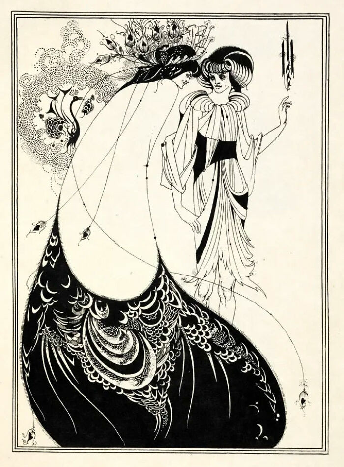 “The Peacock Skirt” By Aubrey Beardsley, Created In 1893-1894