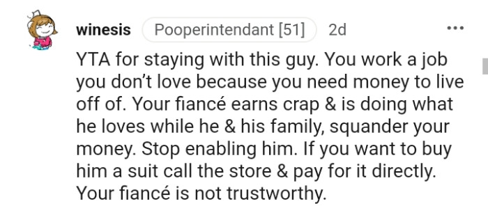 You work a job you don't love