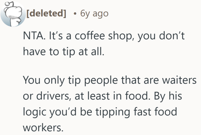 The expectation shifts depending on who is serving and how.