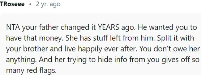 Trust your father's decision