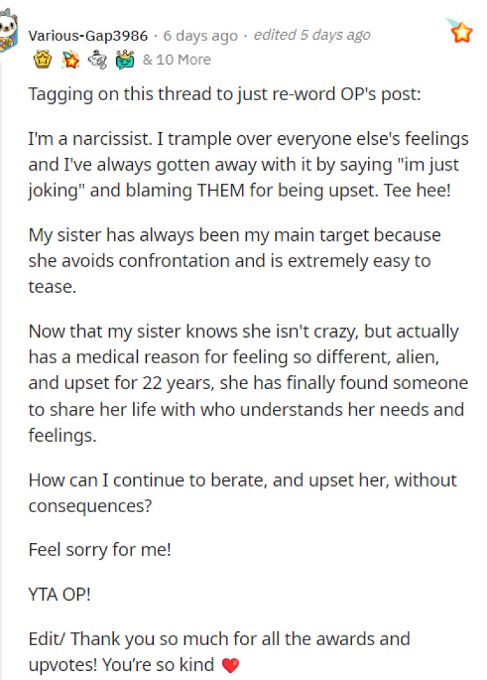 This person did a great job of writing it how we all probably read it as she was explaining the story.