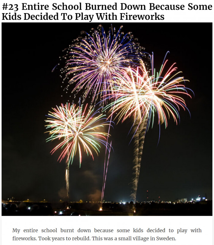 23. The kids and the fireworks.