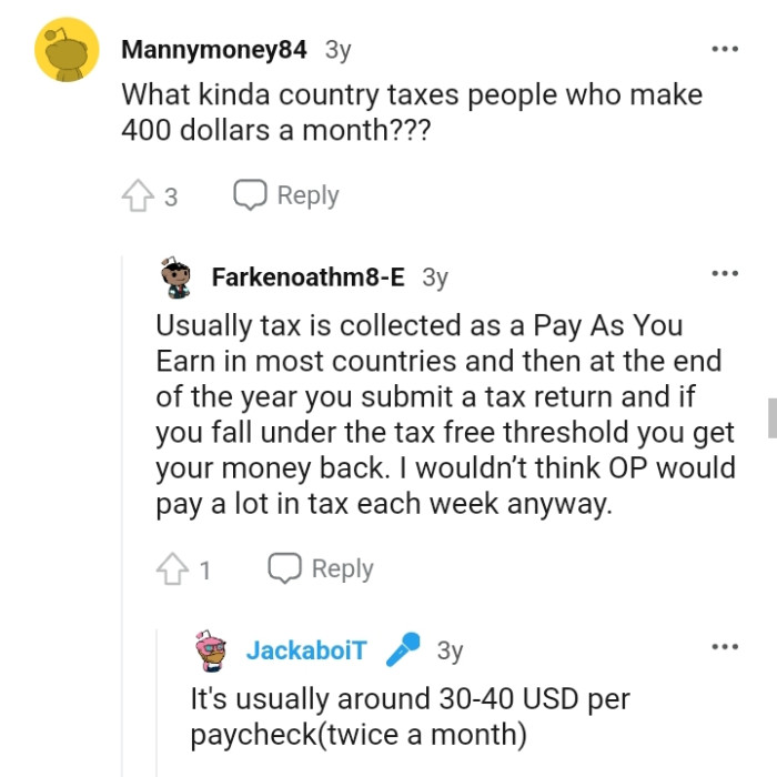 OP doesn't pay a lot in tax each week