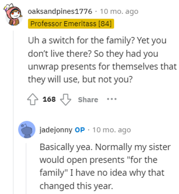 A present for themselves