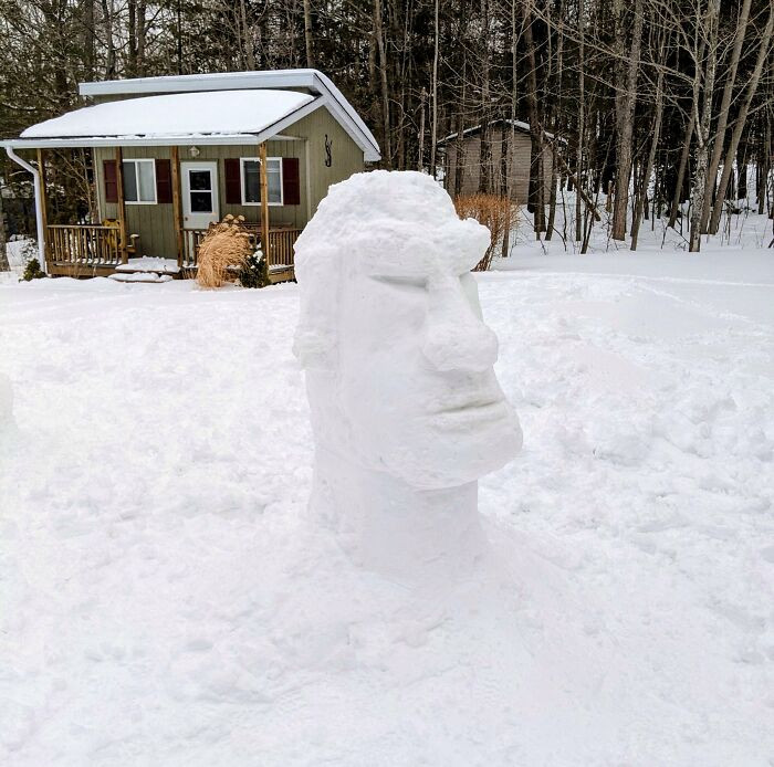 "My First Attempt At Snow Carving"