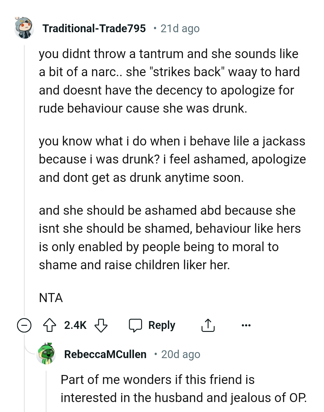 Having the decency to apologize for rude behavior