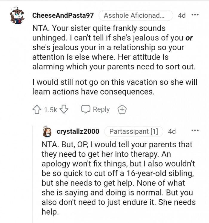 Her attitude is really alarming