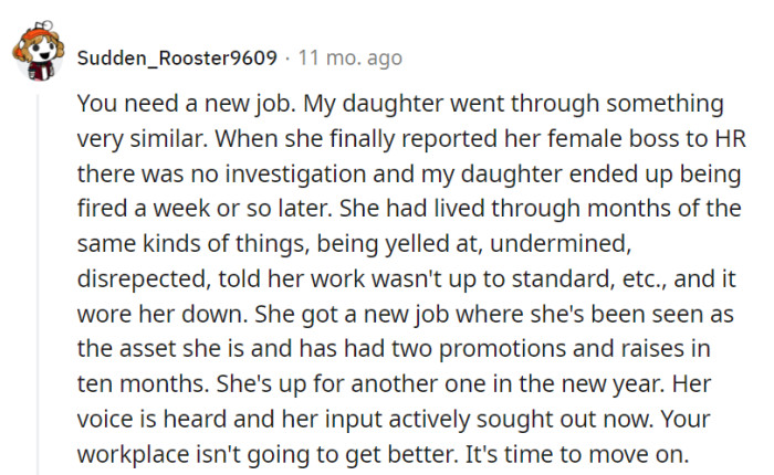 Her daughter's old job was a toxic relationship; now she's thriving. Maybe it's time for a job breakup and a fresh start!