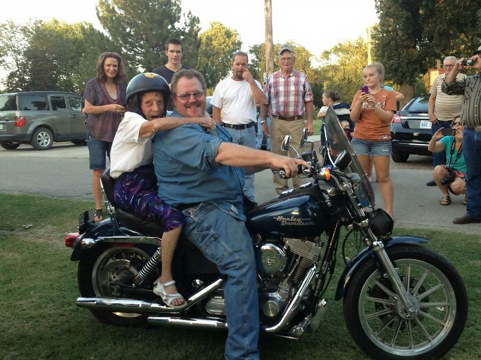 "Many Years Ago, My Great-Grandmother Made A Promise That If She Made It To Her 100th Birthday, She Would Ride Her First Motorcycle; That Day Has Come"