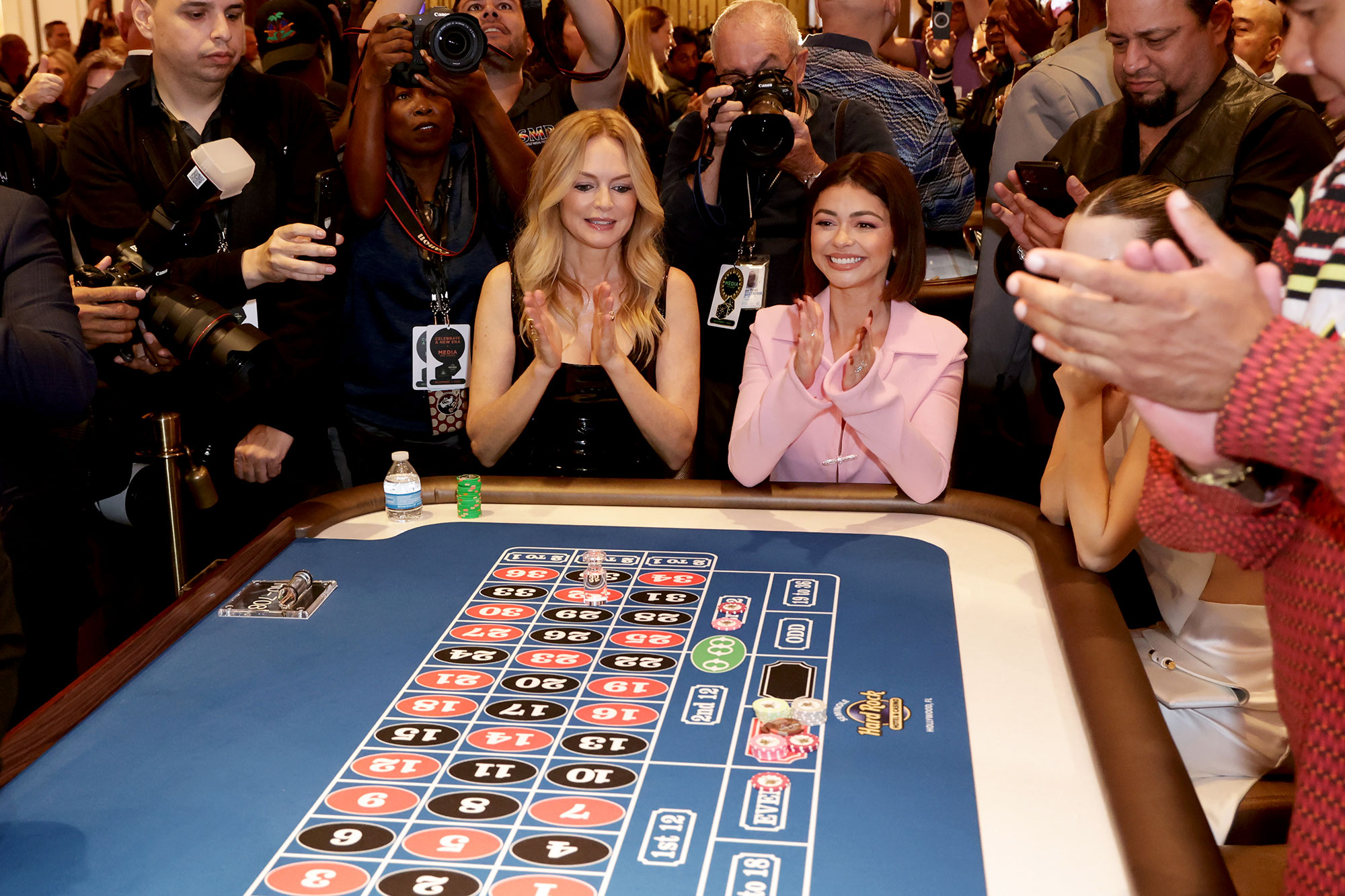 9. Heather Graham and Sarah Hyland playing roulette at The Guitar Hotel in Florida